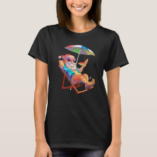Camiseta Natal Dos papais noeis Em Julho No Natal Do Havaí 