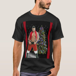 Camiseta Natal dos Papais noeis Hunk Buff mais quentes
