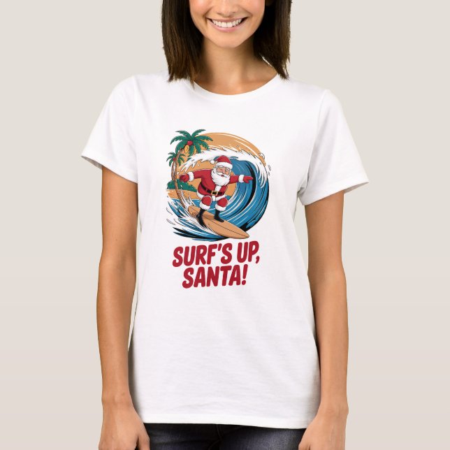 Camiseta Natal dos Papais noeis surfs (Frente)