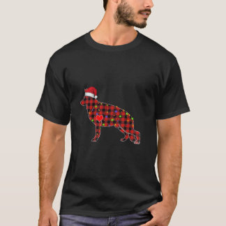 Camiseta Natal dos Papais noeis Xadrezes de Buffalo Vermelh