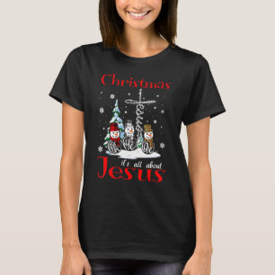 Camiseta Natal É tudo sobre Jesus Fé Esperança Amor Sem Amo