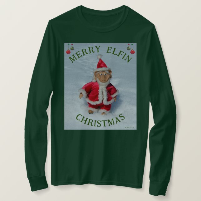 Camiseta NATAL ELFICO ALEGRE - Arte Vestível (Frente do Design)