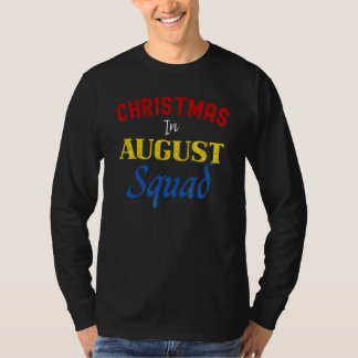 Camiseta Natal Em Agosto Esquadrão Verão Grupo Papai Noel X