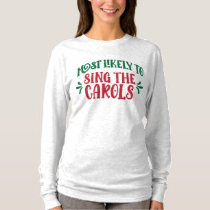 Camiseta Natal em Família Divertido: Quem é Mais Provável d