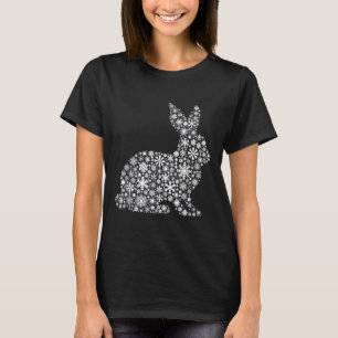 Camiseta Natal em floco de neve - Coelho Coelho