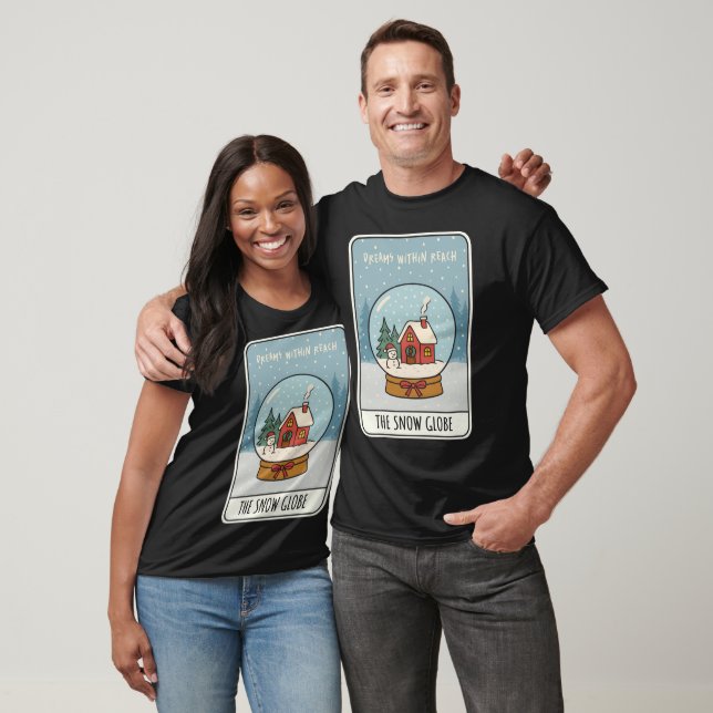 Camiseta Natal em Globo de Neve Sonhos ao Alcance (Unissex)