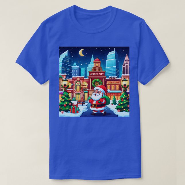 Camiseta Natal em Jersey City (Frente do Design)