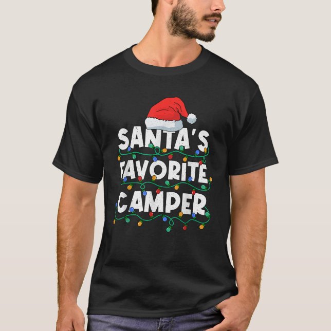 Camiseta Natal Em Julho Acampamento Favorito Santas L (Frente)
