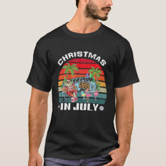 Camiseta Natal Em Julho Acampando Papais noeis Engraçados F