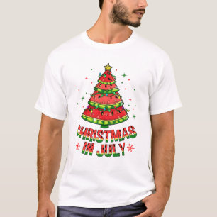 Camiseta Natal Em Julho Árvore De Melancia Vêm As Mulheres