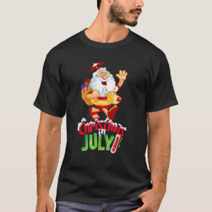 Camiseta Natal Em Julho Balsa De Renas De Verão Xmas
