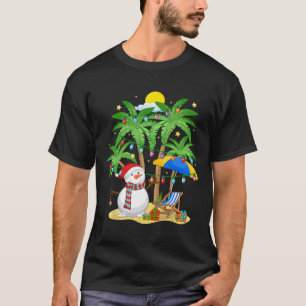 Camiseta Natal Em Julho Boneco De Neve Praia Verão Surf Vac