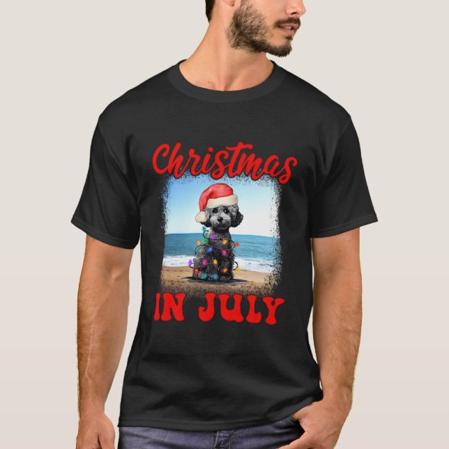 Camiseta Natal Em Julho Cachorro Passando Xmas Engraçado Po (Frente)