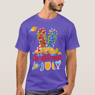 Camiseta Natal Em Julho Chinelos Bonitos Na Soma Da Costa
