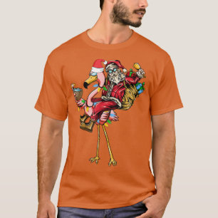 Camiseta Natal Em Julho Cocktails Flamingo Papais noeis