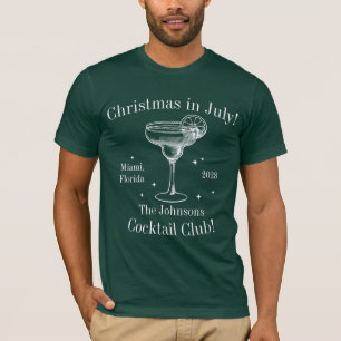 Camiseta Natal em julho Coquetel de Festa Correspondente