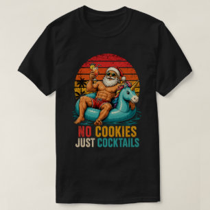 Camiseta Natal Em Julho   Coquetel Retro de Verão do Papai 