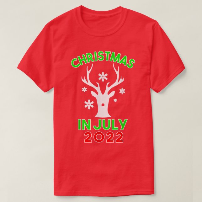 Camiseta Natal Em Julho De 2022 Papais noeis De Felizes De  (Frente do Design)