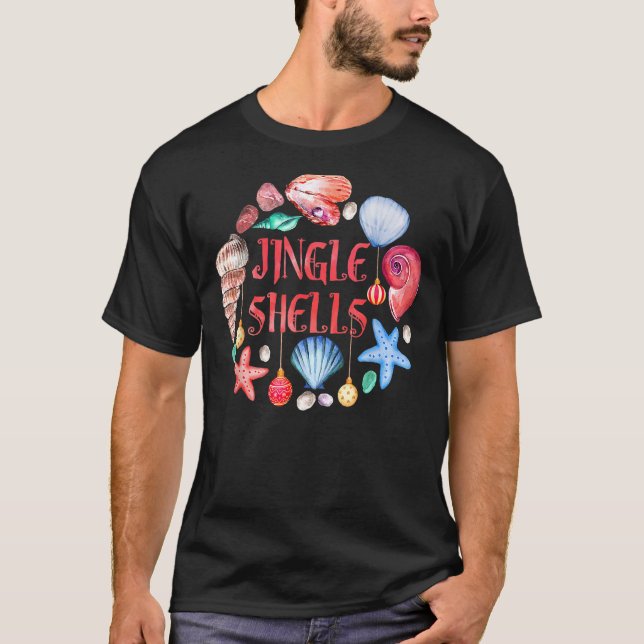 Camiseta Natal Em Julho De Cute Beach Santa Claus Jingle S (Frente)