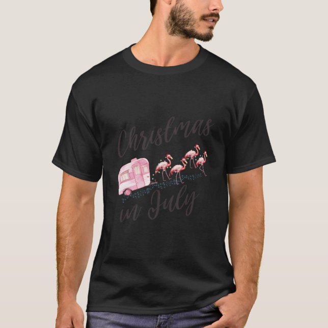 Camiseta Natal Em Julho De Férias Óculos De Sol Santa Hat S (Frente)