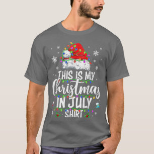 Camiseta Natal Em Julho De Santa Hat Férias De Praia No Ver