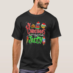 Camiseta Natal Em Julho De Watermelon Santa Hat Family Ice