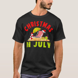 Camiseta Natal em julho Decorações da Praia Natal Verão 