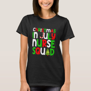 Camiseta Natal Em Julho Enfermeira Esquadra de Enfermeira V