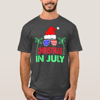 Camiseta Natal Em Julho Engraçado 4 De Julho Beach Summer S