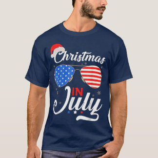Camiseta Natal Em Julho Engraçado 4 De Julho Praia Verão C