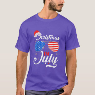 Camiseta Natal Em Julho Engraçado 4 De Julho Praia Verão C