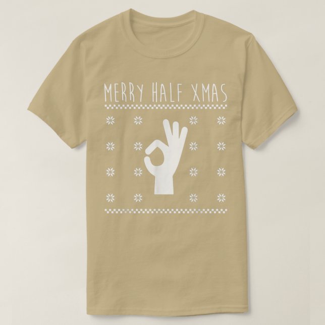 Camiseta Natal Em Julho Feliz De Natal Feia Meio Xmas (Frente do Design)