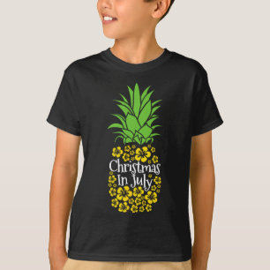 Camiseta Natal Em Julho Férias De Verão Engraçado Abacaxi