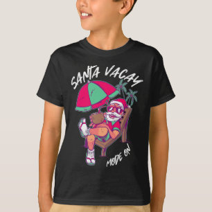 Camiseta Natal Em Julho Férias De Xmas - Santa Vac