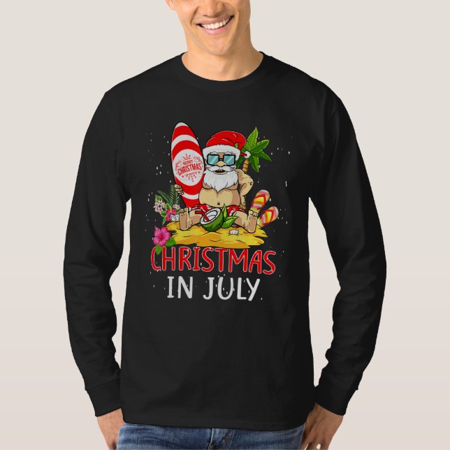 Camiseta Natal Em Julho Festas Figuras Papais noeis De Vest (Frente)