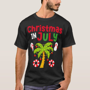 Camiseta Natal Em Julho, Flamingo Surfing Coconut Tree Su