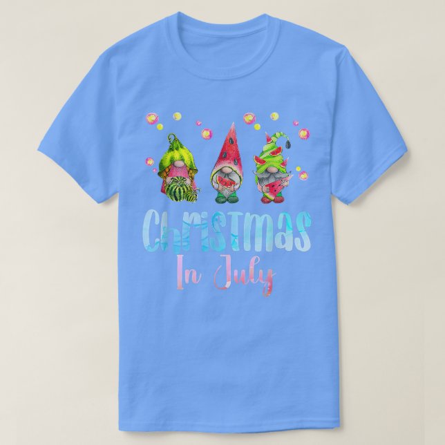 Camiseta Natal em julho Gnomos Watermelon (Festa 2 do Verão (Frente do Design)