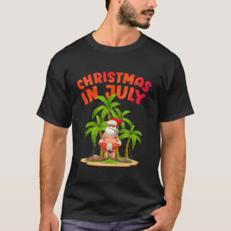 Camiseta Natal Em Julho Havaí Papai Noel Tee Havaiano