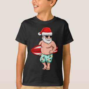 Camiseta Natal Em Julho Havaiano Flutuador Papai N