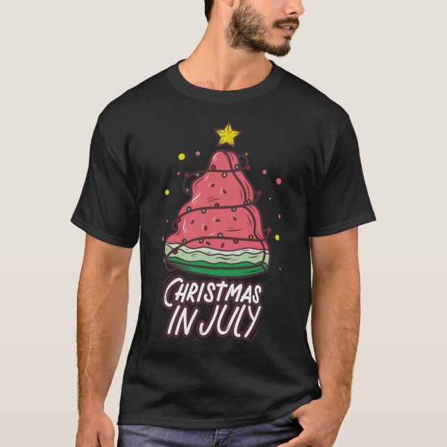 Camiseta natal em julho melancia (Frente)