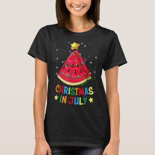 Camiseta Natal Em Julho Melancia Árvore De Natal De Verão H