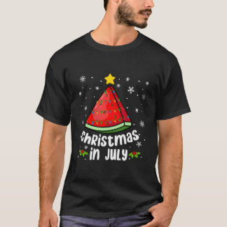 Camiseta Natal Em Julho Melancia Funny Summer Beach Xm