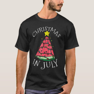 Camiseta Natal Em Julho Melancia Xmas Tree Summer Men