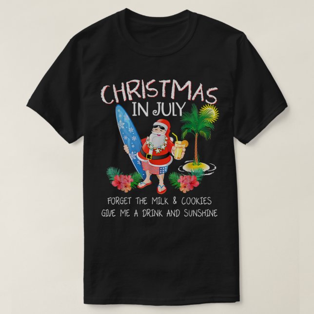 Camiseta Natal Em Julho Não Há Leite E Biscoitos Apenas Beb (Frente do Design)