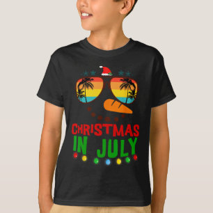 Camiseta Natal Em Julho Palhaço Boneco De Neve Praia Verão