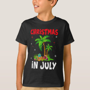 Camiseta Natal Em Julho Palmeira Árvore De Natal Praia Verã