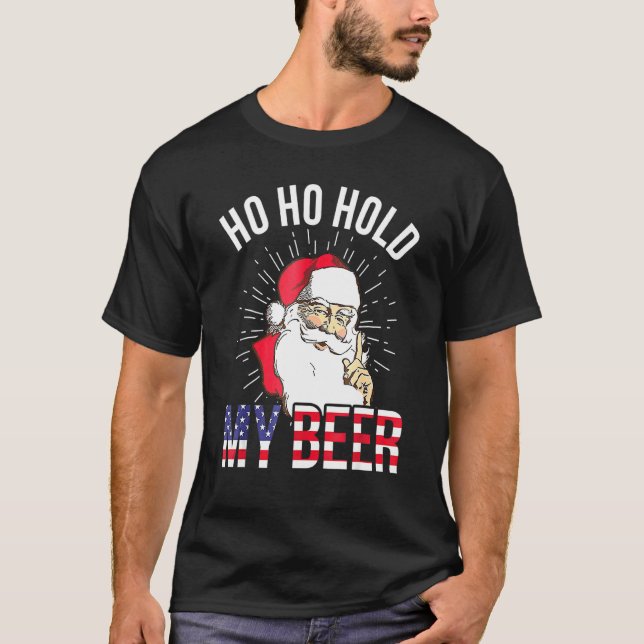 Camiseta Natal Em Julho Papais noeis Como Segurar Minha Cer (Frente)