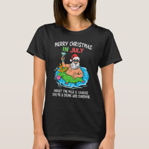 Camiseta Natal Em Julho Papais noeis De Festas De Diversão 