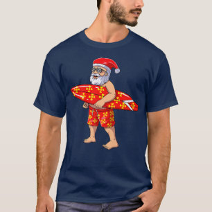 Camiseta Natal em julho - Papais noeis de surfe no Havaí de