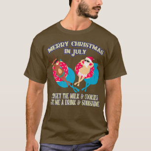 Camiseta Natal Em Julho Papais noeis Do Partido Da Piscina